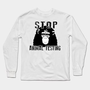 Stop Animal Abuse - Chimpanzee Long Sleeve T-Shirt